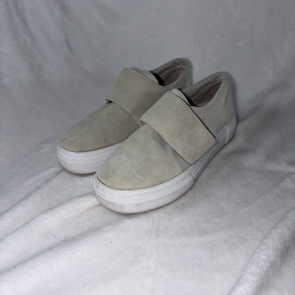 Vince Shoes Tan Cage Slip‎ On Platform Suede Casual Sneakers 7.5 Chic Comfort